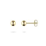 Yellow Gold Plated Ball Stud Earrings 4mm