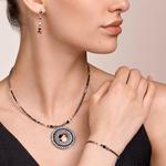 Crystal & Onyx Amulet Necklace
