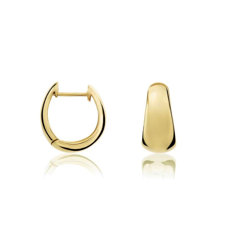 9ct Yellow Gold Tapered Huggie Earrings