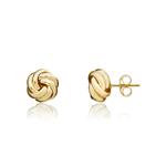 Yellow Gold Knot Stud Earrings 9ct