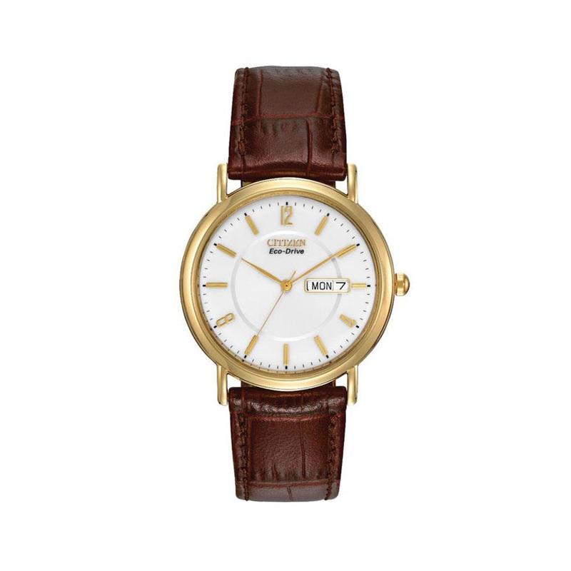 Citizen Gents Eco-Drive Leather Strap Watch