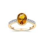 Citrine Oval Ring 9ct Yellow Gold