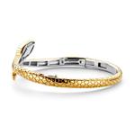 Snake Gold Plated Silver Bangle