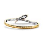 Snake Gold Plated Silver Bangle
