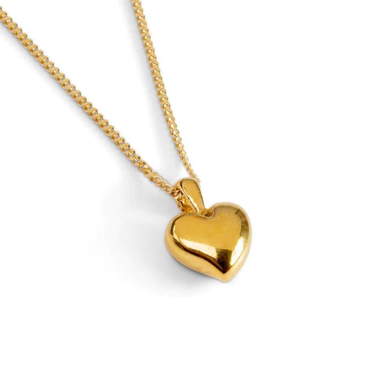 Miniature Polished Heart Necklace