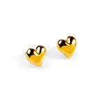 Floating Heart Studs 24ct Gold Plated Silver