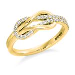 0.25ct Diamond Interlinked Yellow Gold Ring