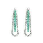 Waterfall Emerald & Diamond Drop Earrings