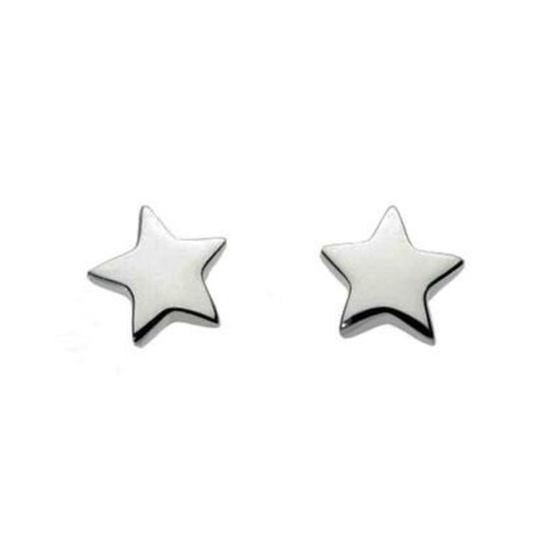 Simple Star Silver Stud Earrings