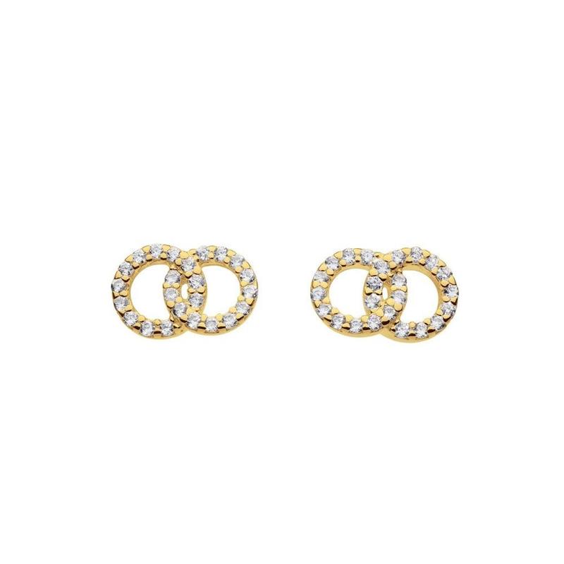 Forever Linked Stud Earrings with Cubic Zirconia