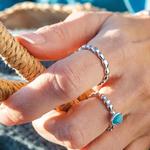 Coast Pebble Azure Gemstone Ring