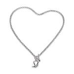 Desire Love Duet Heart T-Bar Necklace