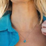 Coast Pebble Azure Gemstone Necklace