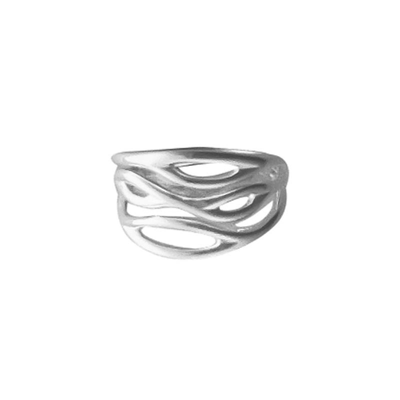 Polished Sterling Silver Reed Ring