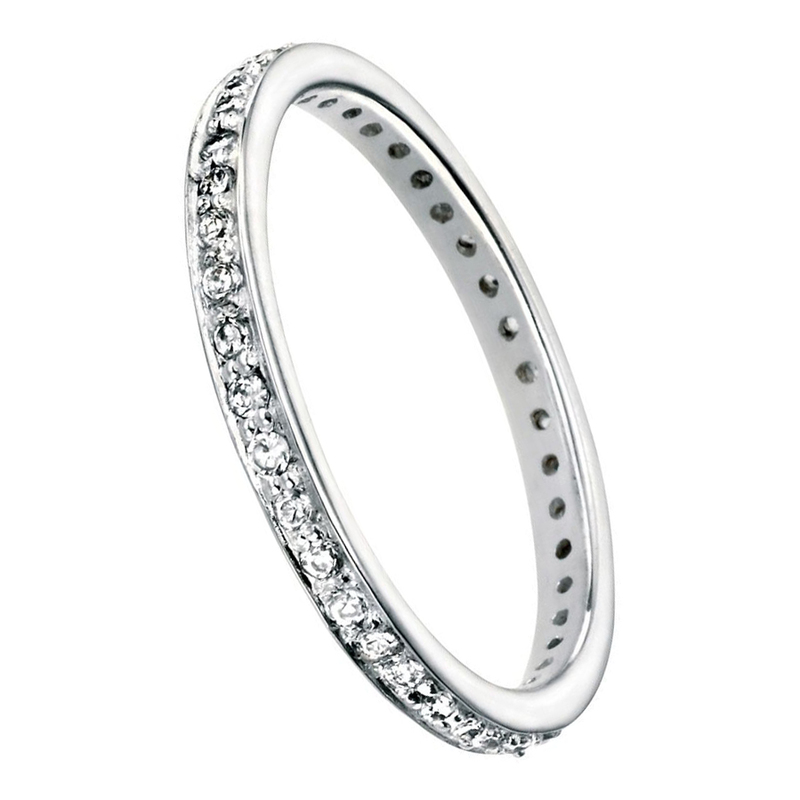 Eternity Ring with Pavé Cubic Zirconia