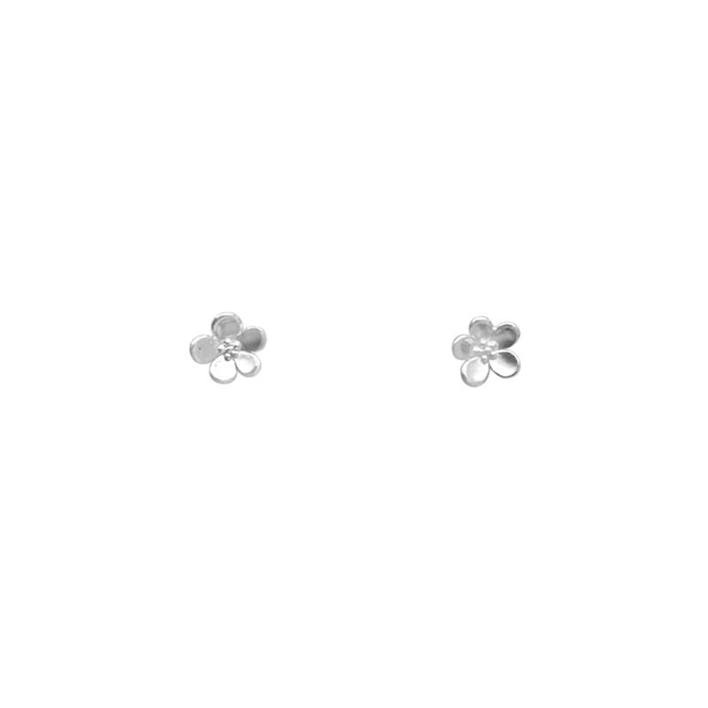 Dainty Flower Stud Earrings Sterling Silver