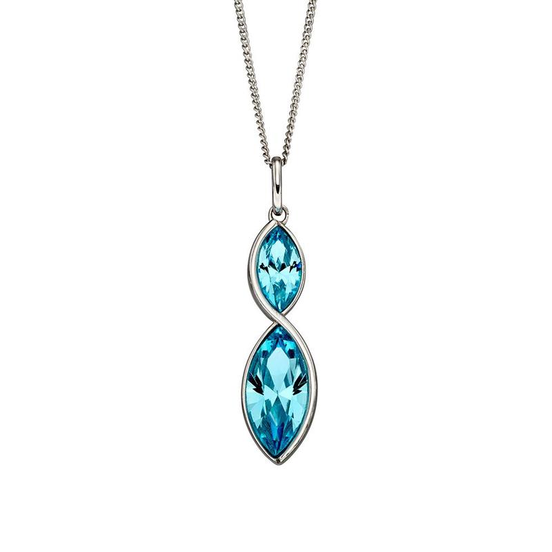 Fiorelli Aqua Navette Crystal Twist Necklace