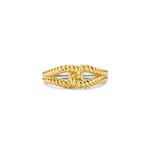 Ti Sento Intertwined Knot  Gold Plate Ring