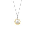 Ti Sento Mother-Of-Pearl Zirconia Cushion Necklace