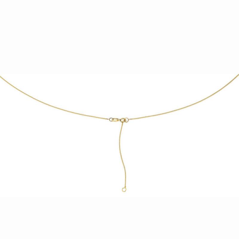 18 Inch Adjustable 9ct Yellow Gold Curb Chain