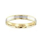 Blend 3mm 18ct Yellow & White Gold Wedding Band